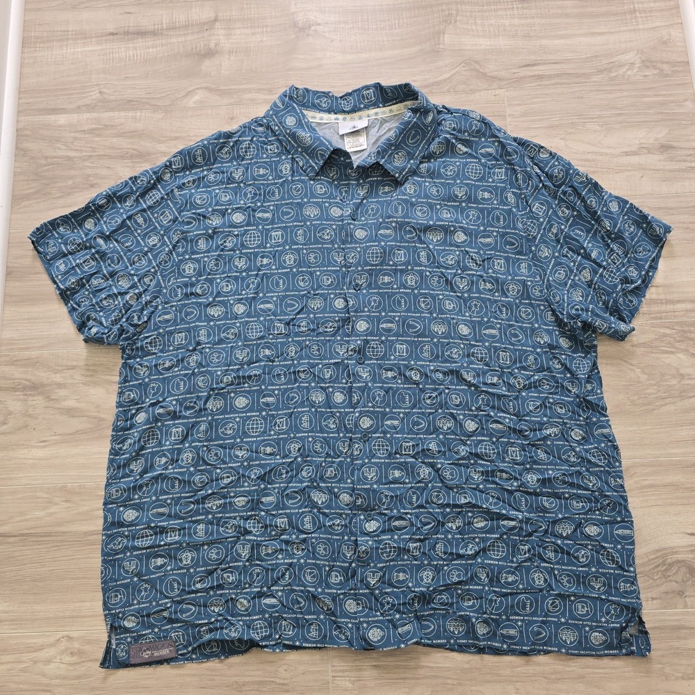 Disney Parks Vacation Club Member Button Mens Shirt XXXL 3XL